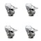 Service Caster 3 Inch Semi Steel Swivel Bolt Hole Caster Set with Total Lock Brake SCC SCC-BHTTL20S314-SSS-4 - alternate 1
